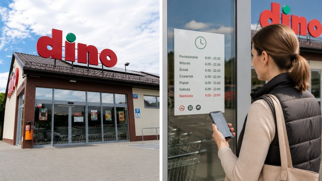 Godziny otwarcia Dino 2026: dni powszednie, soboty, niedziele handlowe i święta
