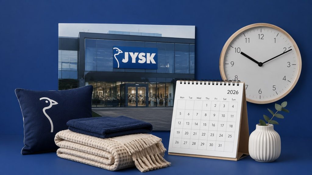 Godziny otwarcia JYSK 2026: dni powszednie, soboty, niedziele i święta