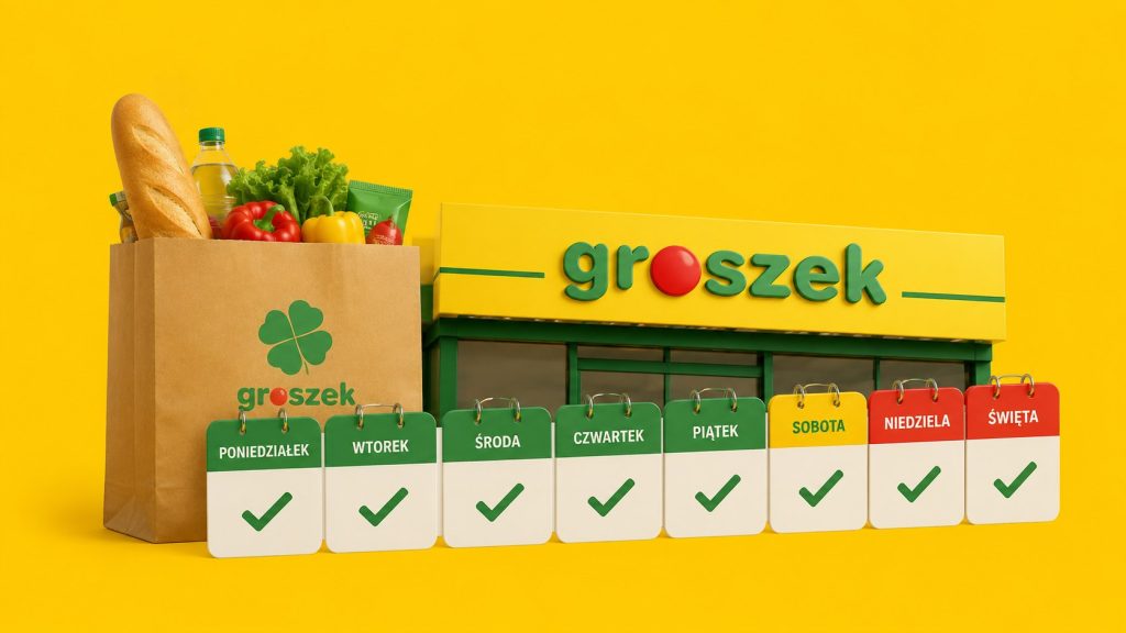 Godziny otwarcia Groszek 2026: dni powszednie, soboty, niedziele i święta — sprawdź sklep