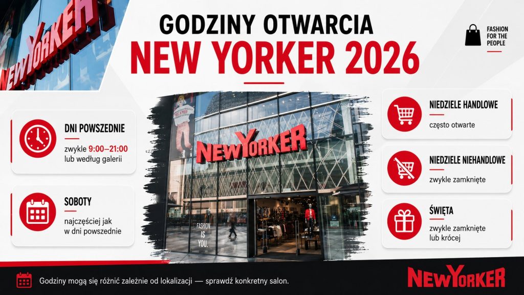 New Yorker – godziny otwarcia 2026 (niedziele handlowe i święta)