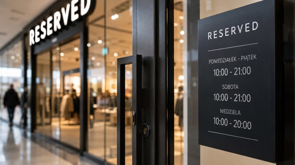 Reserved – godziny otwarcia 2026: niedziele handlowe, święta i grafik salonów