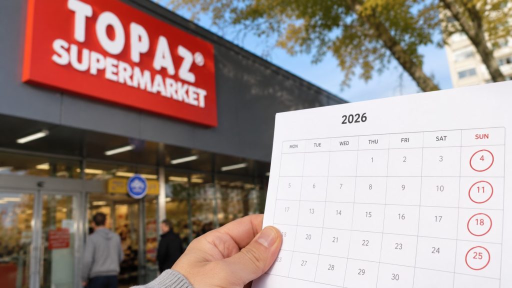 Topaz – godziny otwarcia 2026. Niedziele handlowe i święta