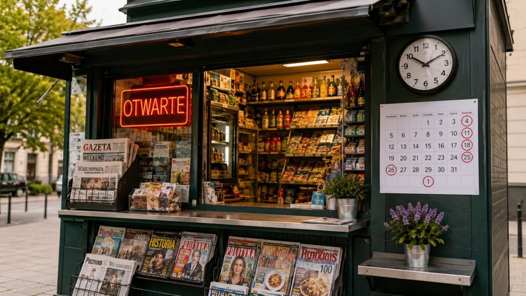 Kiosk – godziny otwarcia 2026 w niedziele handlowe, święta i dni powszednie