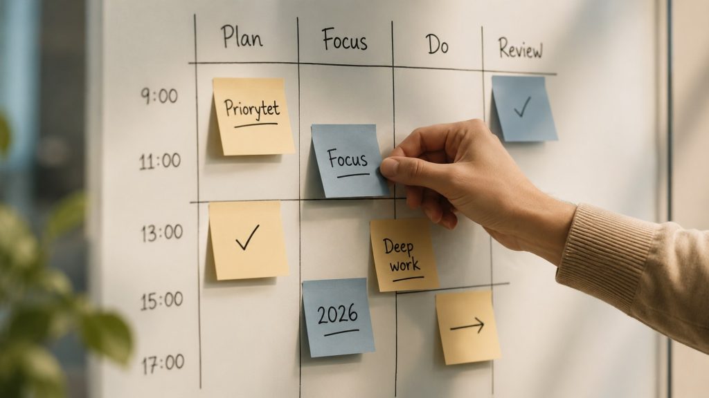 Jak być bardziej produktywnym? Metody zarządzania czasem 2026 – lista zadań, priorytety i metoda Pomodoro. Sprawdź, jak robić więcej w mniej czasu.