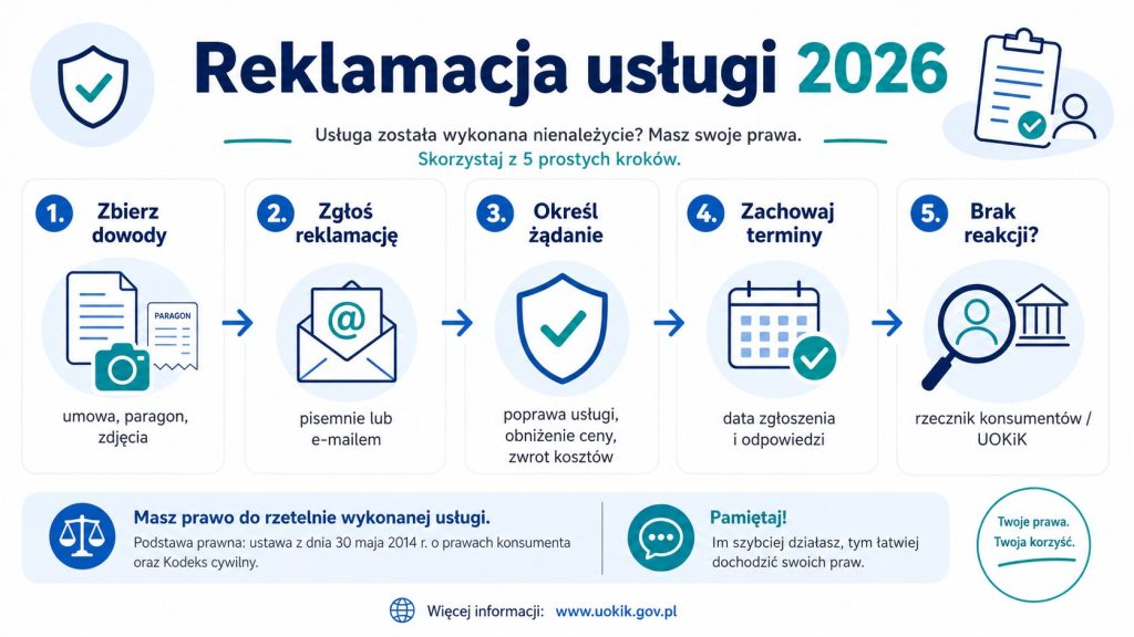 Jak reklamować usługę? Prawa konsumenta przy usługach 2026