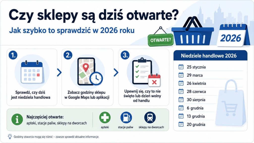 Czy sklepy są dziś otwarte? Jak sprawdzić godziny w święta i niedziele