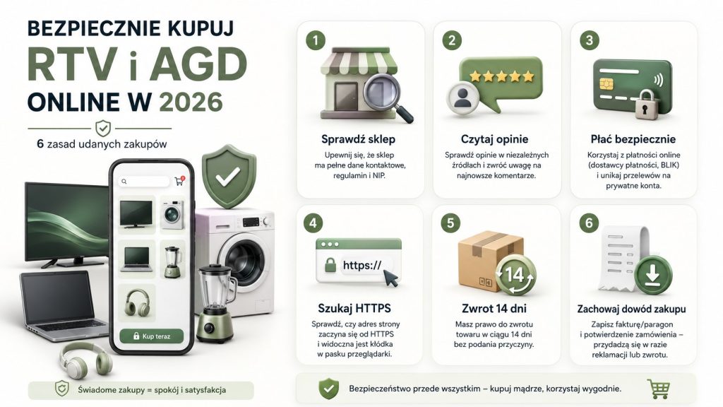 Jak bezpiecznie kupować sprzęt RTV i AGD online w 2026 roku