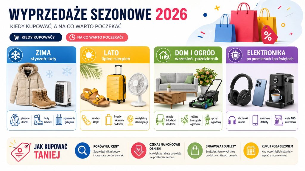 Wyprzedaże posezonowe 2026: kiedy są, co kupić i jak upolować tanie końcowe okazje w Polsce online
