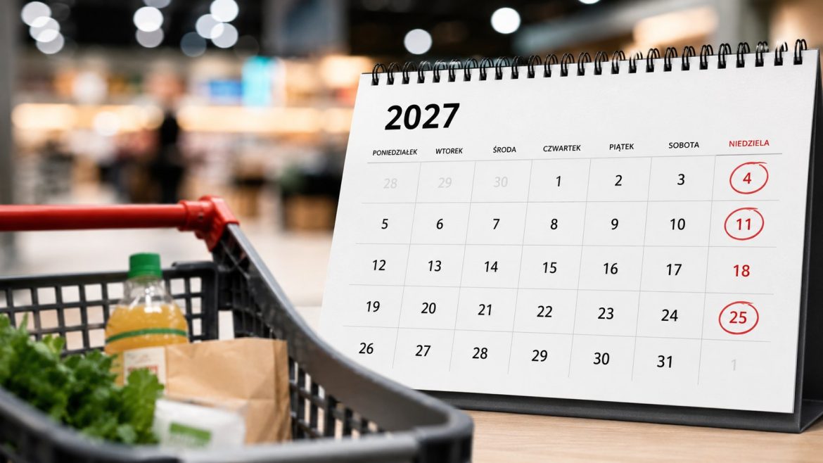 Niedziele handlowe 2027 – przewidywane daty na podstawie obowiązujących zasad. Sprawdź prognozę i jak ustalić oficjalne terminy.