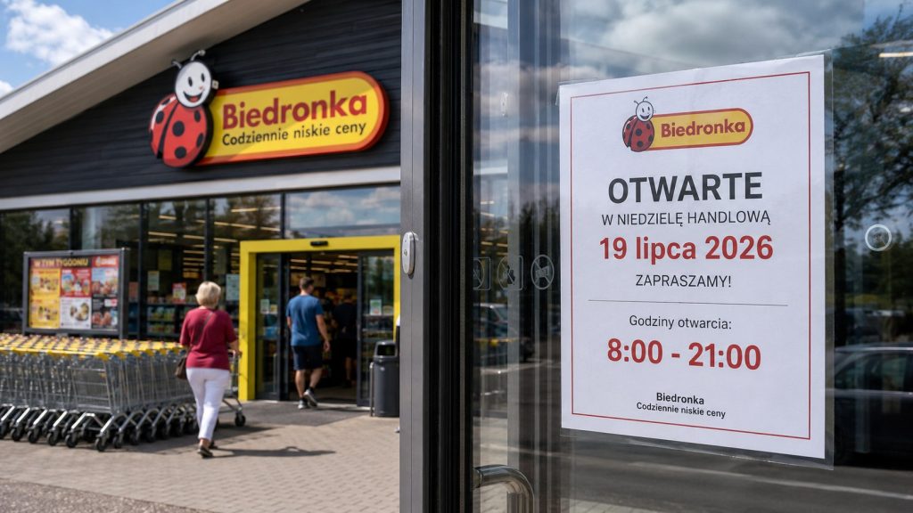 Biedronka otwarte 19 lipca 2026? Sprawdź, które sklepy mogą działać w niedzielę