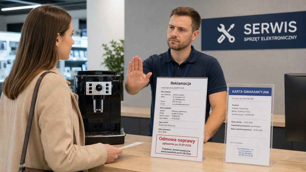 Sprzedawca odmawia naprawy sprzętu po 31 lipca 2026 roku — czego może żądać klient