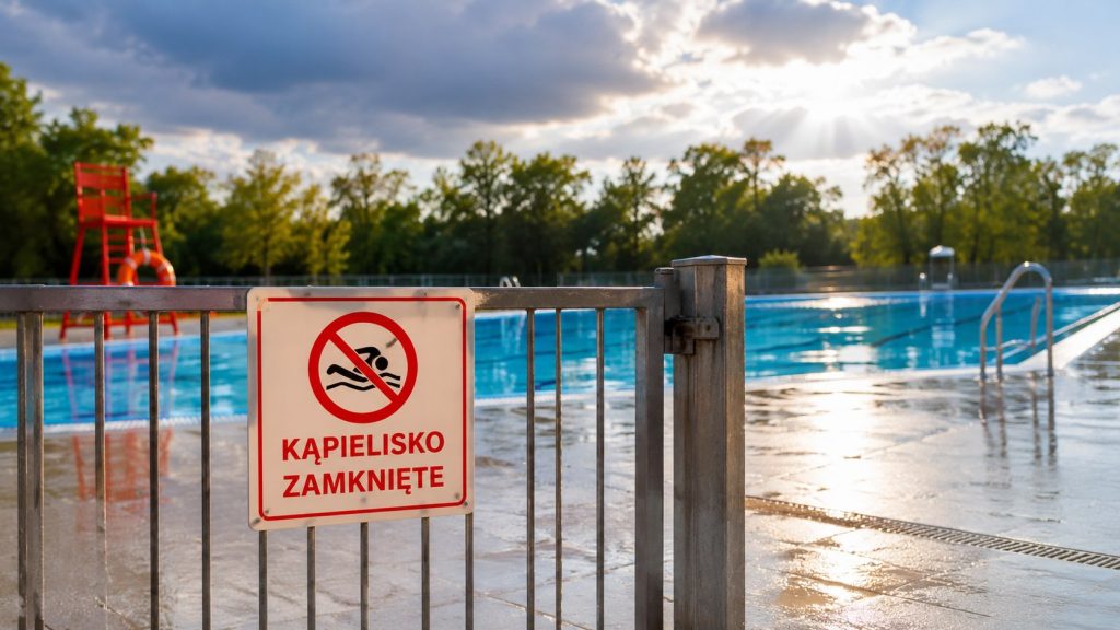 Basen odkryty po burzy nadal zamknięty? Słońce nie zawsze oznacza zgodę na kąpiel