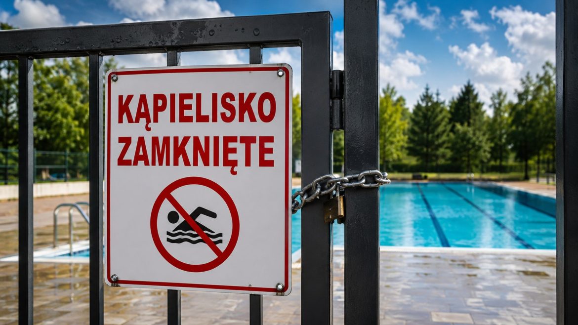 Basen odkryty po burzy może pozostać zamknięty mimo słońca. Sprawdź, kiedy decydują o tym zagrożenie piorunowe, stan techniczny obiektu, jakość wody i decyzja zarządcy lub sanepidu. Poznaj szczegóły.
