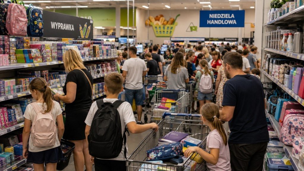 Niedziela handlowa 30 sierpnia 2026: gdzie przed szkołą będą największe kolejki