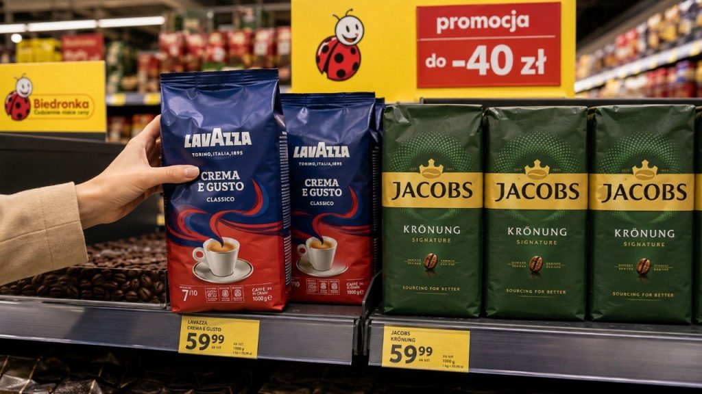 Kawa w Biedronce tańsza o 40 zł: Lavazza czy Jacobs — co opłaca się przed weekendem