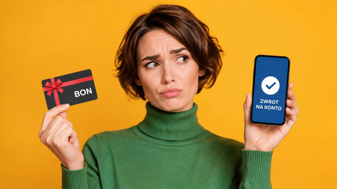 Sklep oddał pieniądze na bon zamiast na konto? Sprawdź, kiedy klient może odmówić karty podarunkowej oraz jakie zasady obowiązują przy zwrocie online, reklamacji i zakupie stacjonarnym w Polsce 2026.