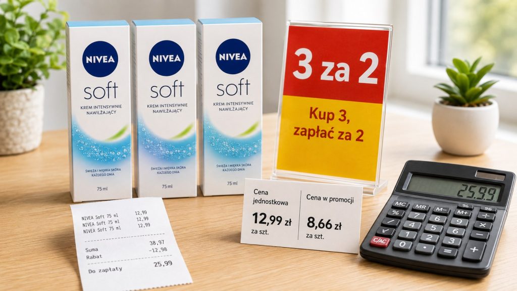 „Kup 3, zapłać za 2” — jak policzyć, czy promocja wielosztukowa naprawdę się opłaca