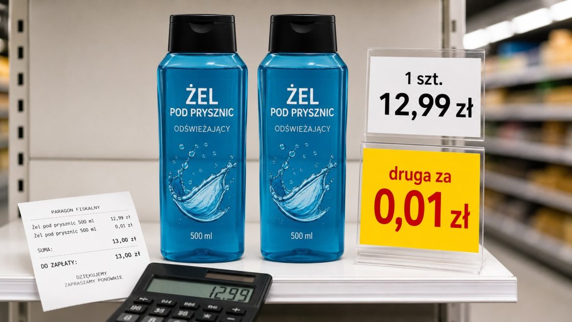 Druga sztuka za grosz zwykle oznacza rabat bliski 50% na cały zestaw, ale nie zawsze. Sprawdź wzór, warunki promocji, cenę z 30 dni i sytuacje, gdy zakup dwóch produktów się nie opłaca przy zakupach.