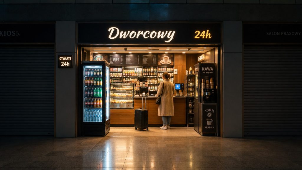 Zakupy po 22:00 na dworcu: które sklepy mogą działać dłużej niż galerie i zwykłe markety