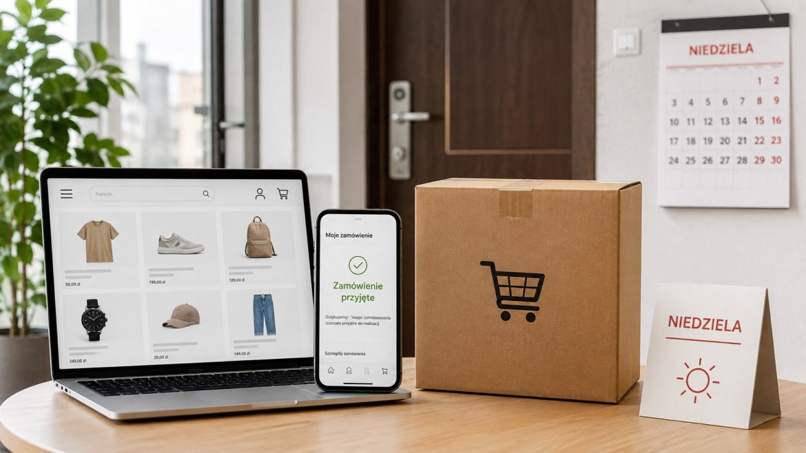 Zamówiłeś produkt online w niedzielę niehandlową? Sprawdzamy, czy sklep może tego samego dnia przyjąć zamówienie, spakować towar i przekazać paczkę do wysyłki zgodnie z przepisami prawa.