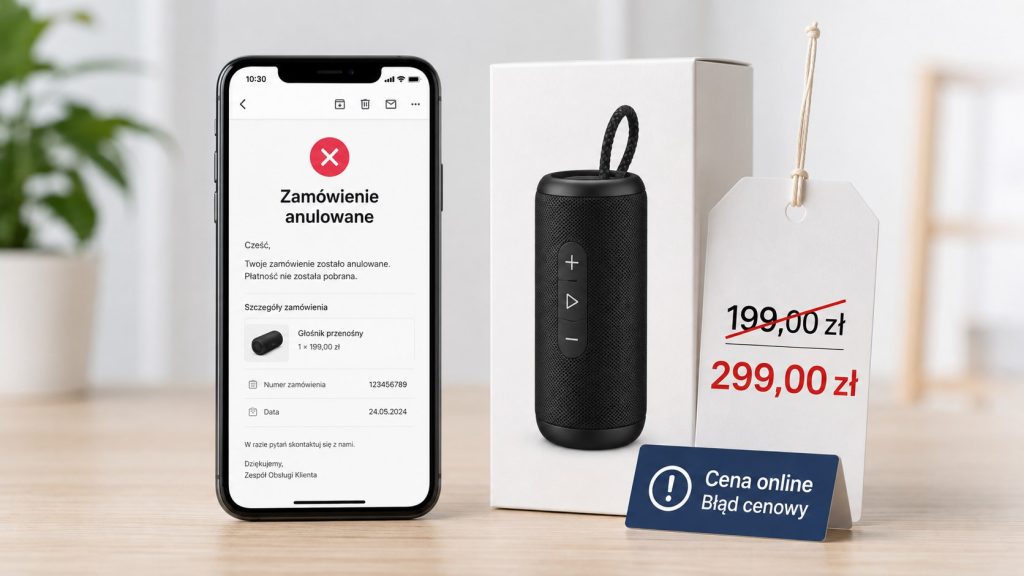 Sklep anulował zamówienie po błędzie cenowym — czy musi sprzedać produkt po cenie z internetu