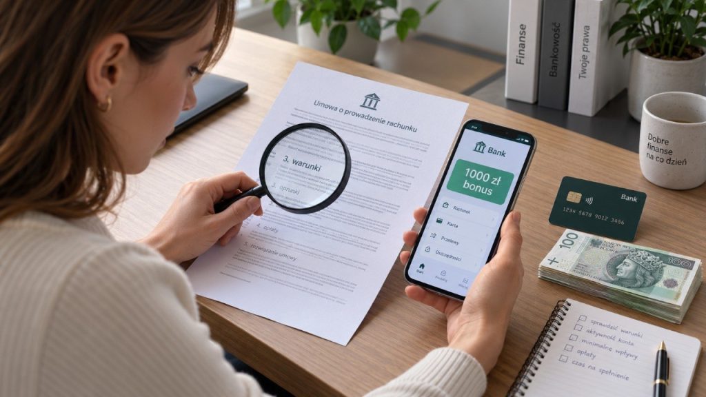 Bank daje do 1000 zł za otwarcie konta: gdzie ukrywają się warunki, przez które można stracić bonus