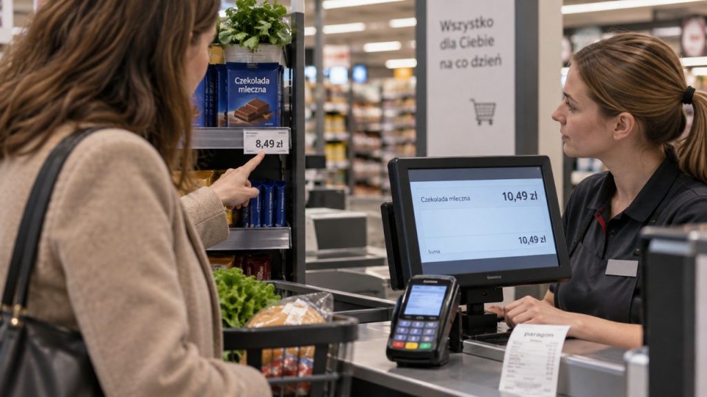 Cena na półce niższa niż przy kasie: jaką kwotę ma prawo zapłacić kupujący w Polsce