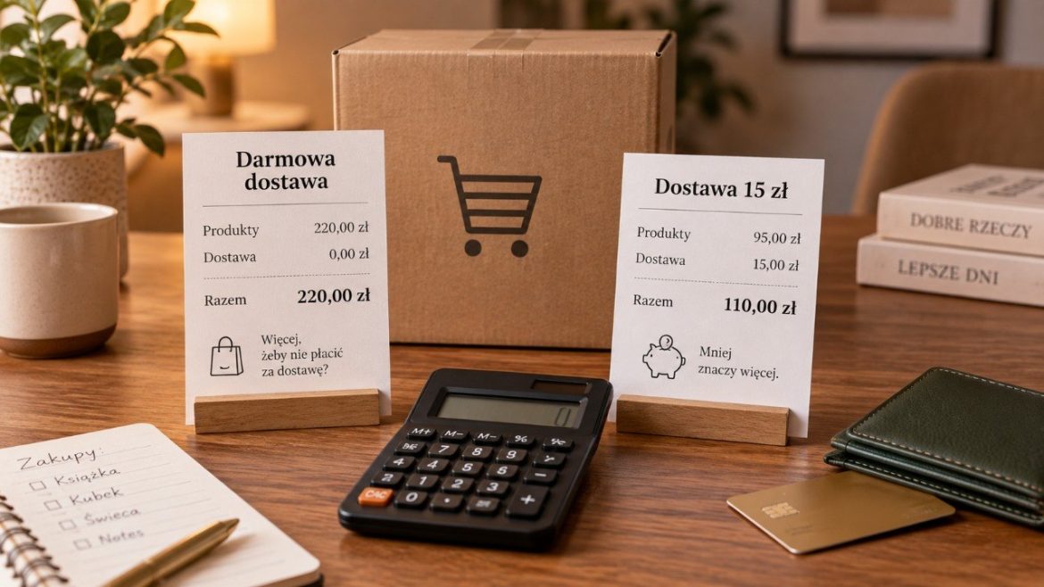 Bezpłatna dostawa często skłania do dokładania niepotrzebnych produktów. Sprawdź, kiedy 15 zł za wysyłkę jest tańsze niż przekraczanie progu i jak porównać prawdziwy koszt całego koszyka online dziś.