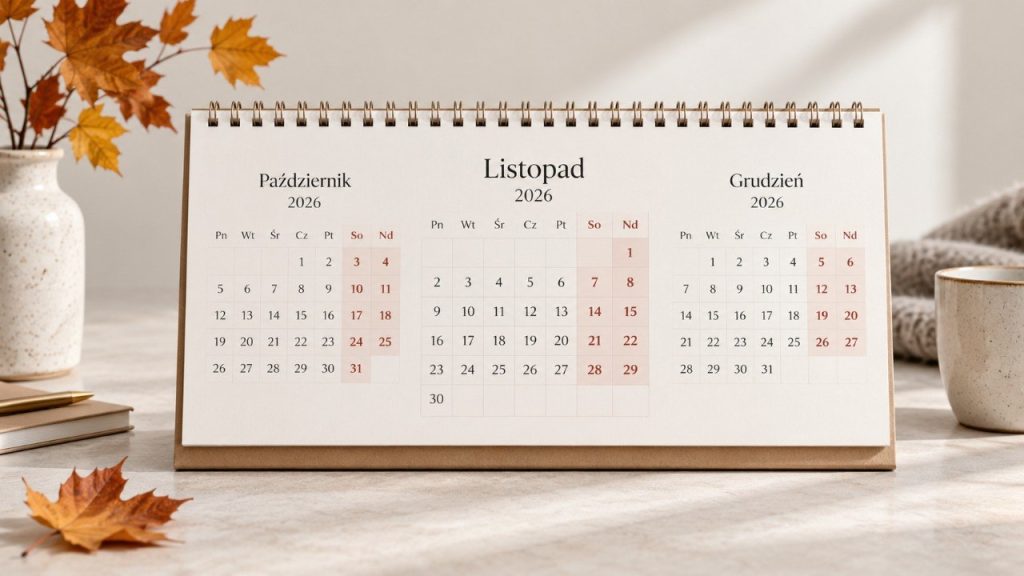 Ile weekendów zostało do końca 2026 roku: pełny kalendarz października, listopada i grudnia