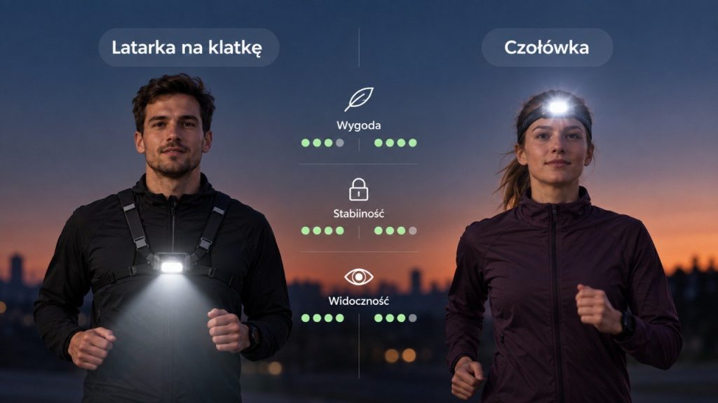 Latarka na klatkę czy czołówka do biegania po pracy w październiku: co jest wygodniejsze