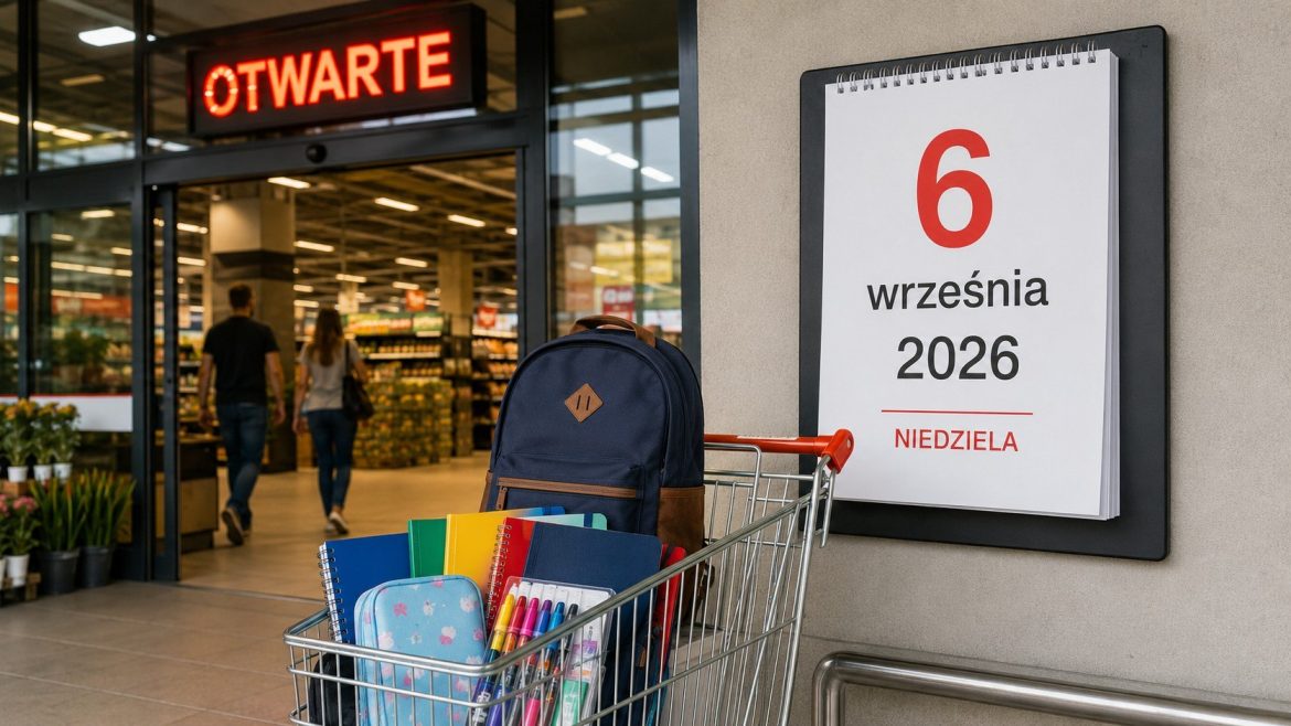 Czy 6 września 2026 jest niedzielą handlową? Sprawdź, które sklepy będą otwarte, gdzie zrobić zakupy po rozpoczęciu roku szkolnego i kiedy wypada kolejna niedziela handlowa.