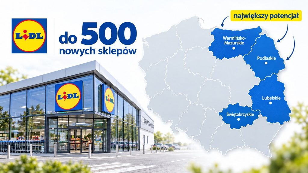 Lidl widzi miejsce na 500 kolejnych sklepów w Polsce. W których regionach sieć ma jeszcze największe białe plamy?